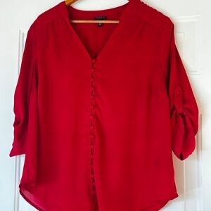 Torrid Harper Red Button Front Top *Size L